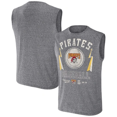 Darius Rucker Collection By Fanatics Charcoal Pittsburgh Pirates Relaxed-fit Muscle Tank Top