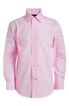 Tommy Hilfiger Kids' Cross Gingham Button-up Shirt In Pink