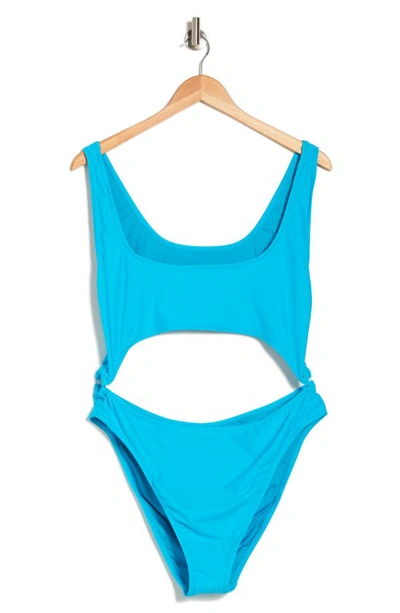 Good American Always Fits Cutout One-piece Swimsuit In Atomicblue001
