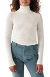 Faherty Roscoe Legend Rib Mock Neck Top In Egret