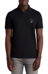 Karl Lagerfeld Karl Patch Polo In Black