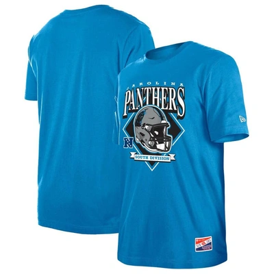 New Era Black Carolina Panthers Team Logo T-shirt In Navy