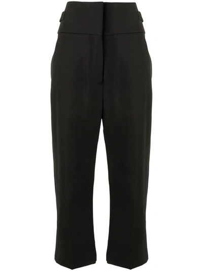 Haider Ackermann Cropped Wool Trousers In Black