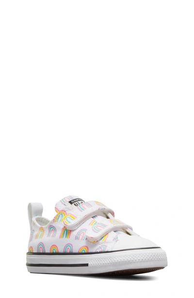 Converse Kids' Chuck Taylor® All Star® 2v Rainbow Print Sneaker In White/ Grape Fizz/ Amarillo