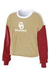 Wear By Erin Andrews University Colorblock Long Sleeve T-shirt In U. Of Oklahoma