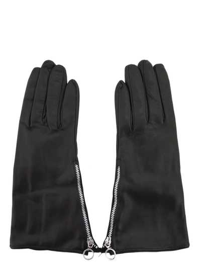 Sermoneta Gloves Black Leather Gloves