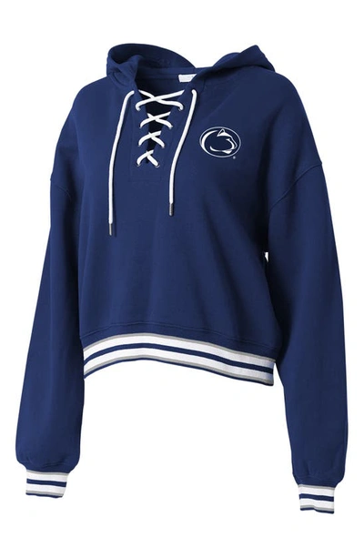 Wear By Erin Andrews University Lace-up Pullover Hoodie In Penn State University