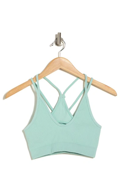 Fp Movement Free Throw Strappy Sports Bra In Aquifer