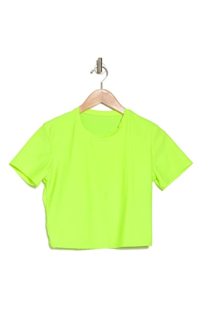 Good American Crop Swim T-shirt In Electric Lime002