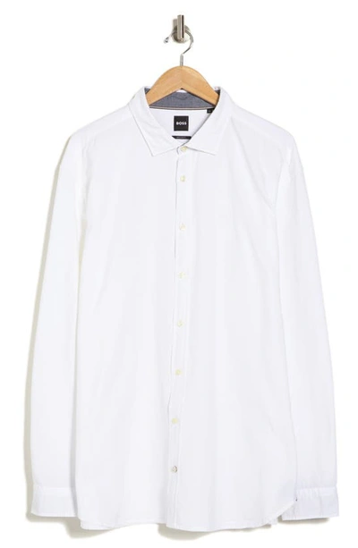 Hugo Boss Leo Regular Fit Button-up Shirt In White