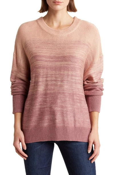 Wishlist Ombré Stripe Knit Sweater In Pink
