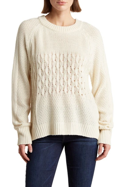 Wishlist Textured Cable Knit Sweater In Neutral