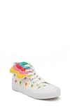 Yoki Kids' Colorful High Top Sneaker In White