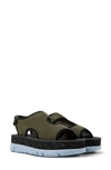 Camper Oruga Up Platform Sandal In Medium Green