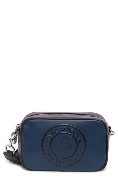 Marc Jacobs Flash Leather Camera Crossbody Bag In Azure Blue Multi