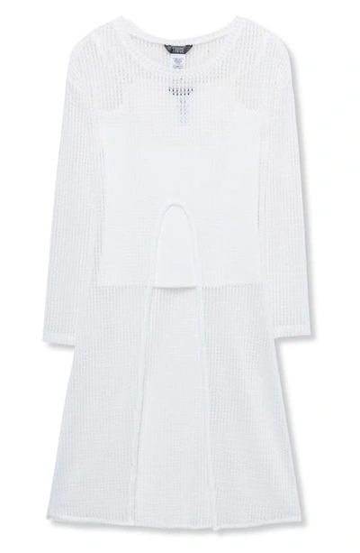 Truce Kids' Sheer Tunic Jumper & Camisole In White