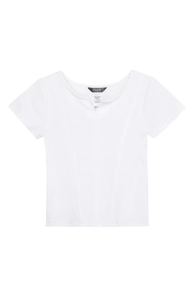 Truce Kids' Rib Cotton Top In White