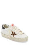 Golden Goose Hi Star Platform Sneaker In White/ Leopard