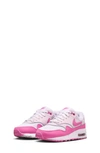 Nike Kids' Air Max 1 Sneaker In White/ Playful Pink/ Pink