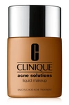 Clinique Acne Solutions Liquid Makeup Foundation In Wn 100 Deep Honey
