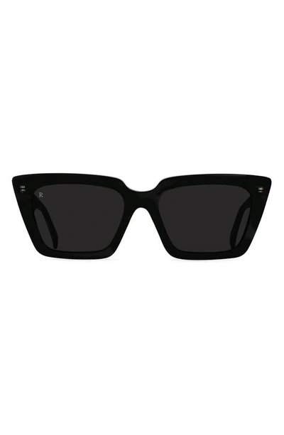 Raen Keera 54mm Cat Eye Sunglasses In Recycled Black/ Smoke Polar