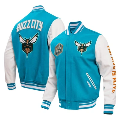 Pro Standard Men's  Teal Charlotte Hornets 2023/24 City Edition Varsity Jacket