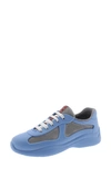 Prada America's Cup Sneaker In Light Blue/ Grey