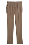 Emporio Armani G-line Flat Front Pants In Brown