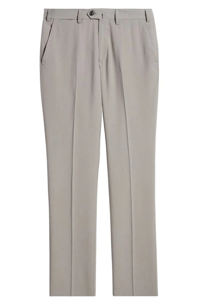 Emporio Armani G-line Flat Front Pants In Moon Mist