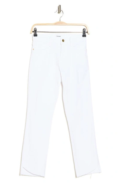 Frame Le High Straight Leg Jeans In Blanc