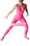 Fp Movement Never Better Strappy Back Jumpsuit In Hot Pink