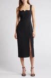 French Connection Echo Crepe Sheath Dress In Black