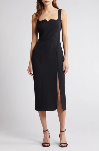 French Connection Echo Crepe Sheath Dress In Black