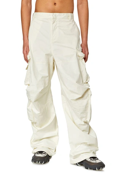 Diesel P-huges New Stretch Sateen Cargo Pants In White