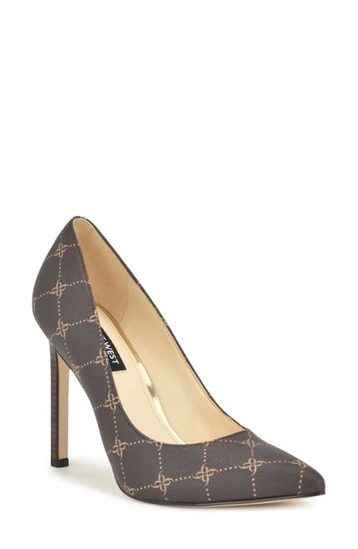 Nine West Tatiana Pointed Toe Pump In Dark Brown