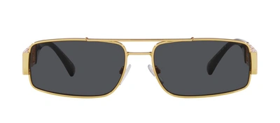 Versace 0ve2257 100287 Rectangle Sunglasses In Multi