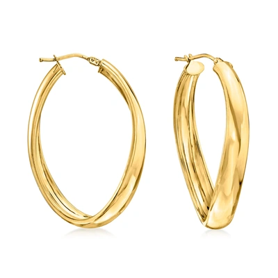 Ross-simons Italian 18kt Yellow Gold Curved Hoop Earrings