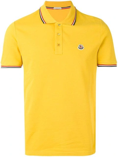 Moncler Classic Polo Shirt - Yellow In Yellow & Orange
