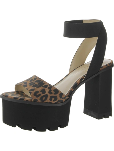 Jessica Simpson Skylir Womens L Microsuede Platform Sandals In Multi