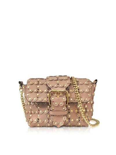 Red Valentino Puzzle Flower Chain Shoulder Bag In Scarlet Red