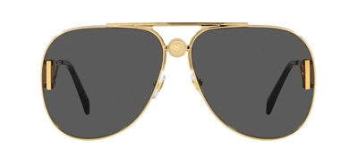 Versace 0ve2255 100287 Aviator Sunglasses In Multi