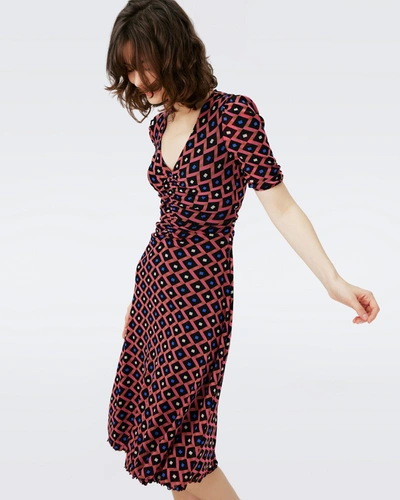 Diane Von Furstenberg Koren Reversible Mesh Dress By  In Size Xxl In Brown