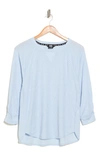 Dkny Slub Waffle High-low T-shirt In Skyway