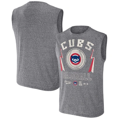 Darius Rucker Collection By Fanatics Charcoal Chicago Cubs Relaxed-fit Muscle Tank Top