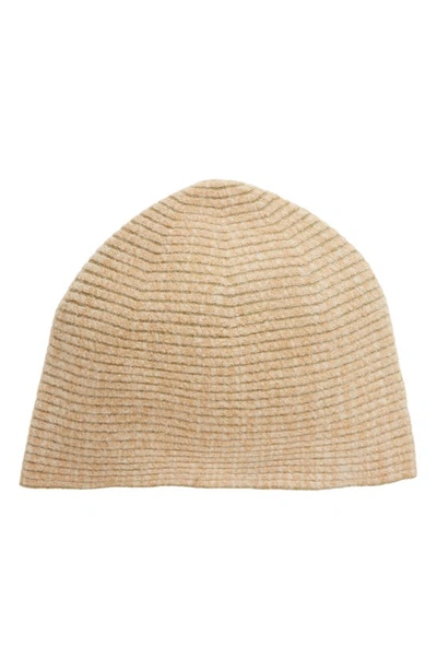 Eckhaus Latta Starling Rib Wool Blend Beanie In Lentil