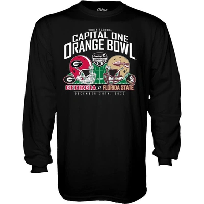 Blue 84 Black Florida State Seminoles Vs. Georgia Bulldogs 2023 Orange Bowl Matchup Long Sleeve T-s