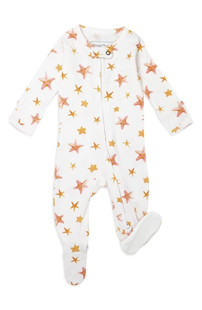 L'ovedbaby Babies' Organic Cotton Footie In Starfish