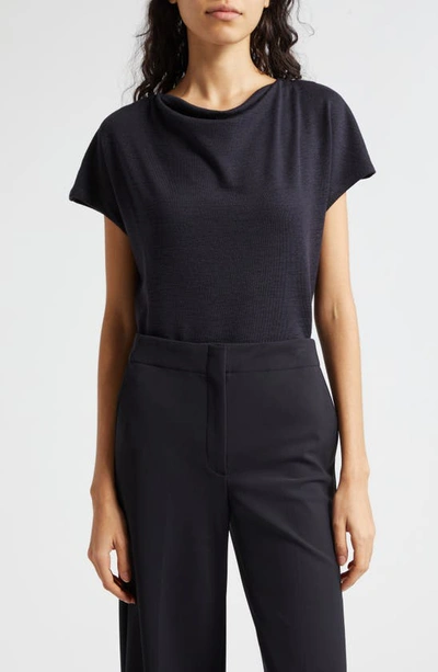 Vince Cowl Neck Top In Coastal Blue