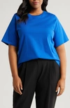 Nordstrom Cotton V-neck T-shirt In Blue Surf