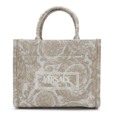Versace Bags In Beige+beige- Gold